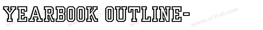 yearbook outline字体转换